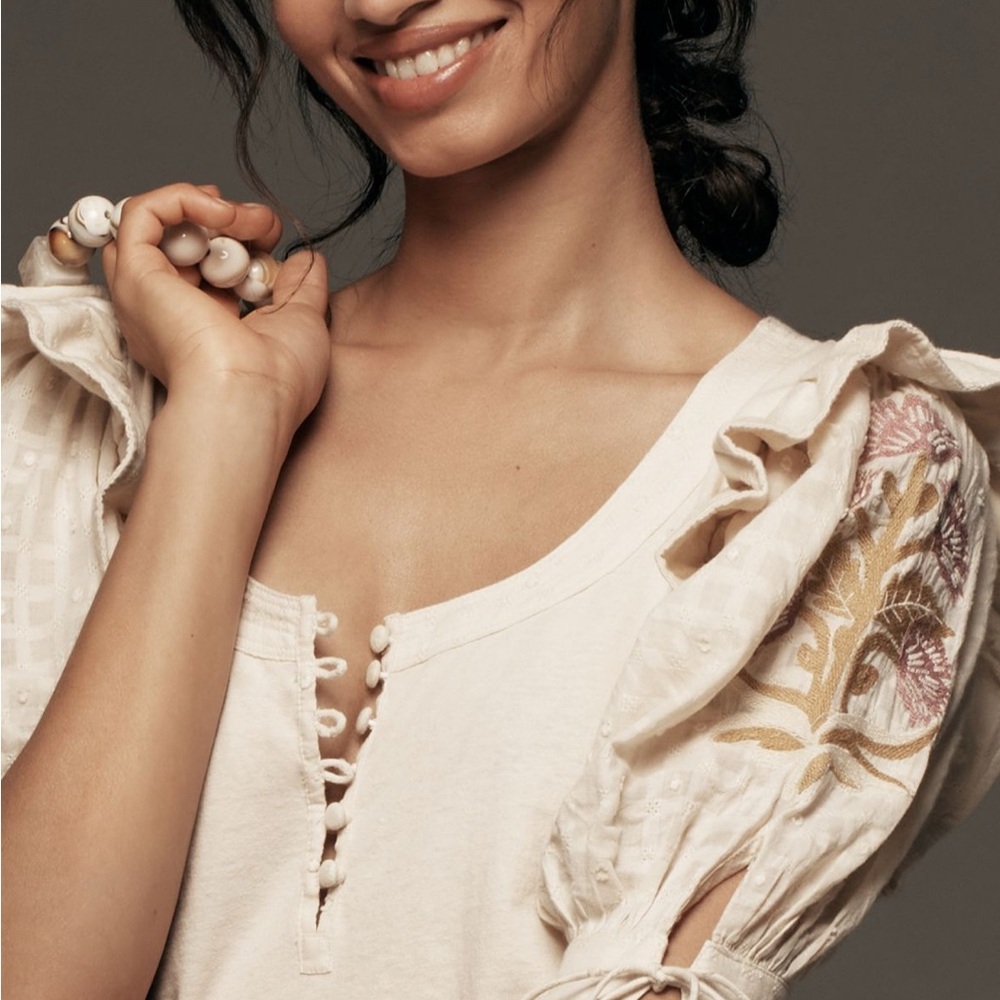 Anthropologie Beige Top